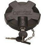 RIGHT SIDE LOCKING PLASTIC FUEL CAP WITH CHAIN