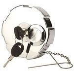 LOCKABLE ZAMAC  FUEL CAP 80 MM WITH CHAIN BY FREE TURNING